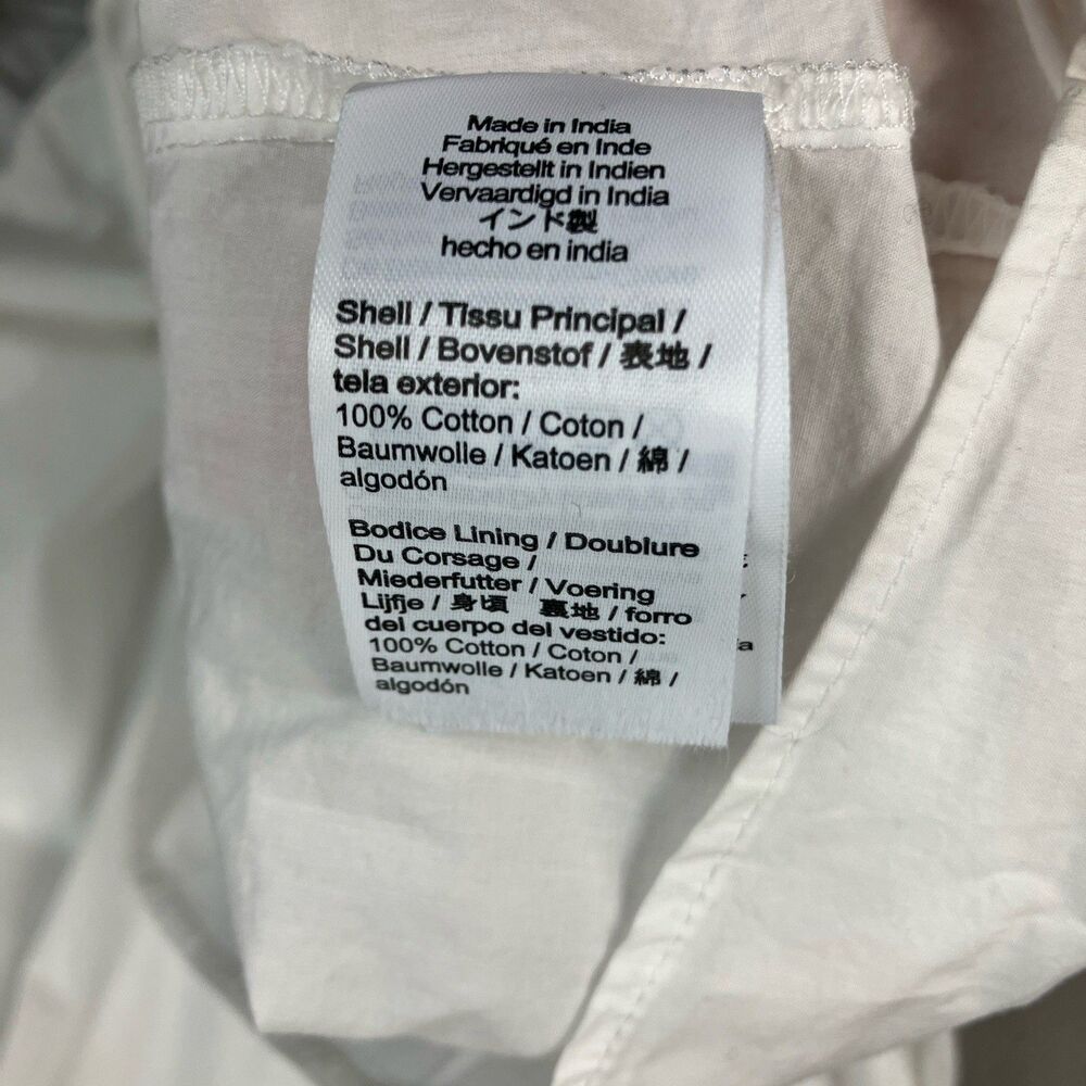J Crew Elsie Shirt Dress Womens XL White Cotton Poplin Smocked Button Up CP995 - Picture 14 of 15